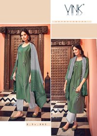 Designer Readymade Straight Suit with Fancy Dupatta