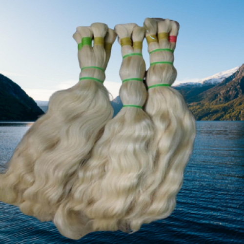 High Grade Blonde Human Hair Extensions With Bulk Natural Virgin Hair