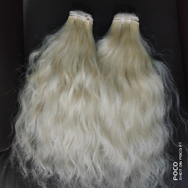 High Grade Blonde Human Hair Extensions With Bulk Natural Virgin Hair