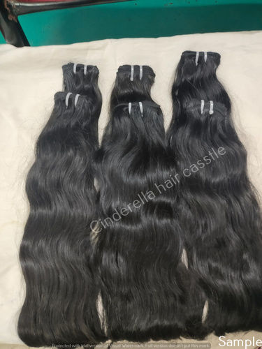 Black First Quality Temple Natural Weft Indian Human Hair Extensions