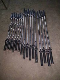 Olympic Bar - High Grade Steel, 4 Feet/6 Feet/7 Feet Adjustable | Rotating End For Commercial Use, Fixed End For Domestic Use, Knurling Grip