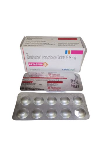 Betahistine Hydrochloride Tablets IP 8mg