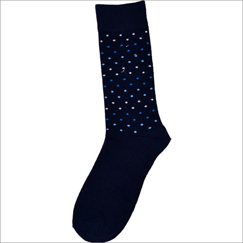 Men's Polka Dot Print Crew Socks - Cotton Blend All Size Multi-Color Options | Washable All Season Comfort