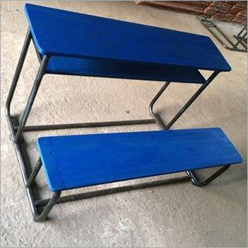 Blue Ms Wooden School Bench
