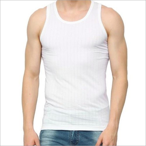 White Mens Fit Cotton Vest