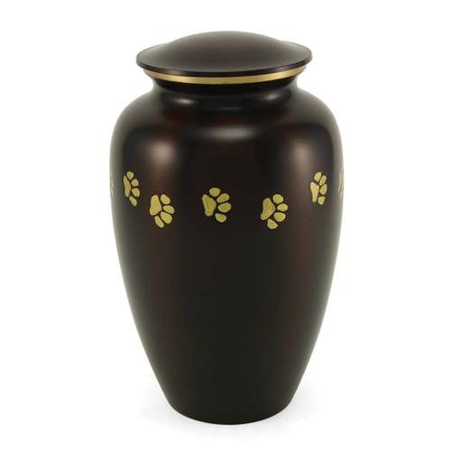 Brown & Golden Classic Pet Cremation Urn