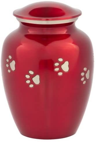 Red Pet Cremation Urn