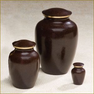 Brown & Golden Brass Pet Cremation Urn