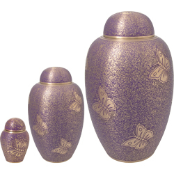 Golden Butterflies Pet Cremation Urn