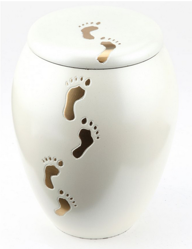 Polishing Munareh White Pet Urn