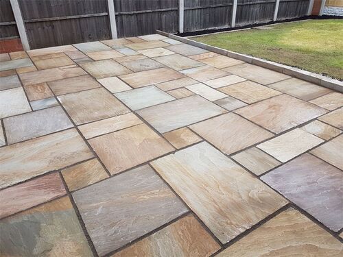 Rippon Buff Sandstone Paving Slabs - Sandstone Form: Cut-To-Size