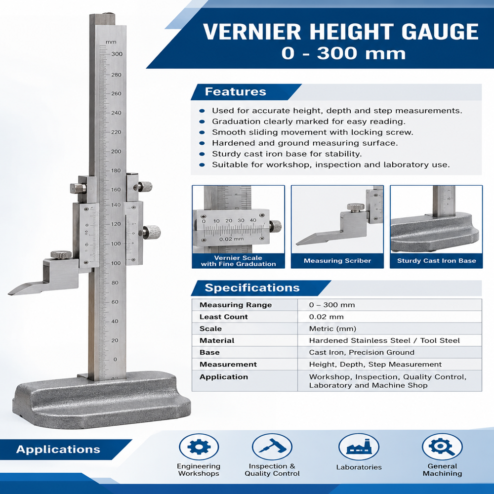 Vernier Height Gauge - Usage: Laboratory / Industries
