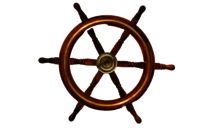 18 Inch Wooden Ship Wheel With Brass Ring