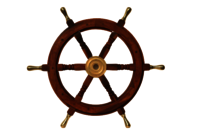 18 Inch Wooden Ship Wheel With Brass Handle