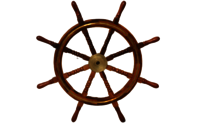 36 Inch Wooden Ship Wheel With Brass Ring