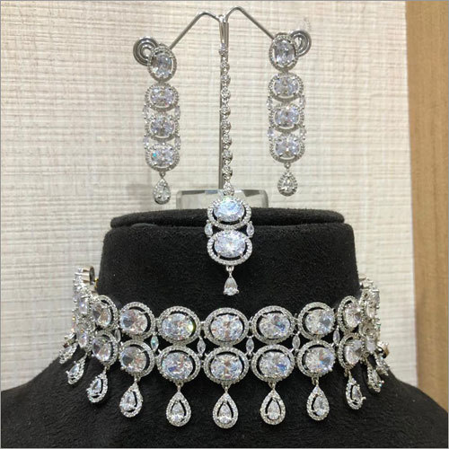 Ladies Big Diamond Necklace By HENA FASHION