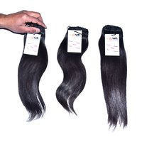 Natural Raw Virgin Unprocessed Mink Indian Machine Double Wefted Straight Hair Extension