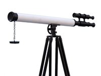 Floor Standing Oil-Rubbed Bronze-White Leather With Black Stand Griffith Astro Telescope