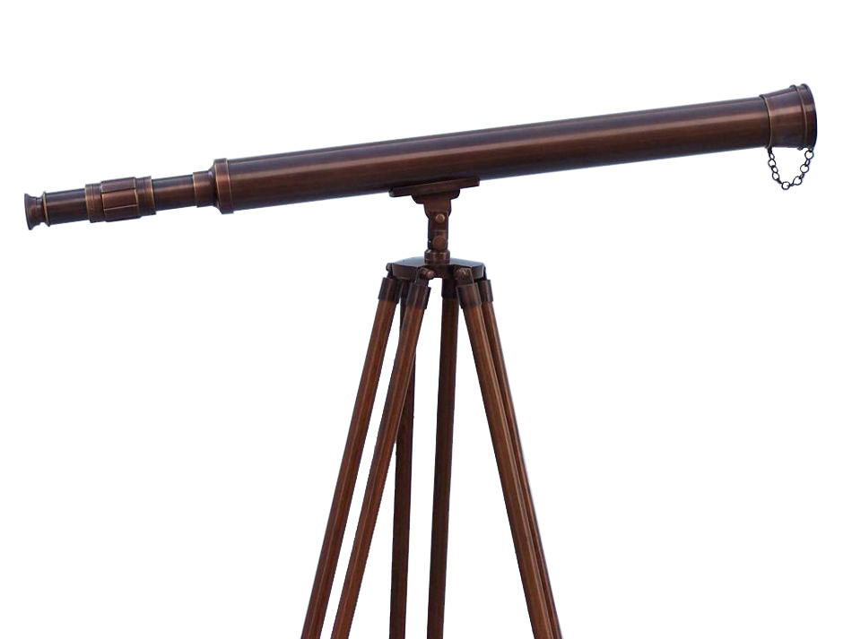 Floor Standing Bronzed Harbor Master Telescope