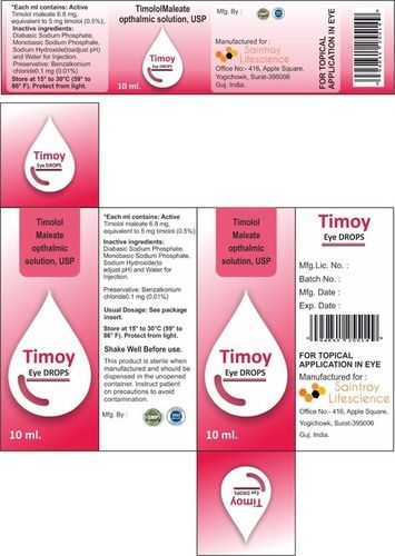 Timolol Maleate Eye Drops