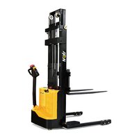 1500kg 1.5 ton Capacity Economical Walkie Semi Electric Stacker With Adjustable Forks