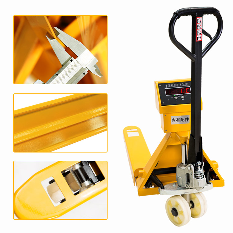2500KG Pallet Truck With Weighing 2 Ton Hand Pallet Scale Truck