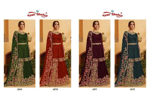 Kohinoor Pakistani Salawar Kameez Skirt With Short Top Heavy Embroidery Application: Women Material