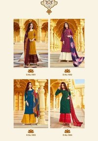 Dry Cleaning Raghini Vol 1 3 Kurties With Sharara And Dupatta Beautiful Catalogue Having Designer Concept
