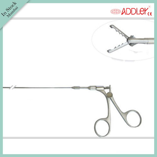 Addler Endoscopic Accessories P C N L Alligator Forceps - Steel 5 x 5 x 10 Inch | Semi-Automatic Reusable Waterproof Portable Sterilized