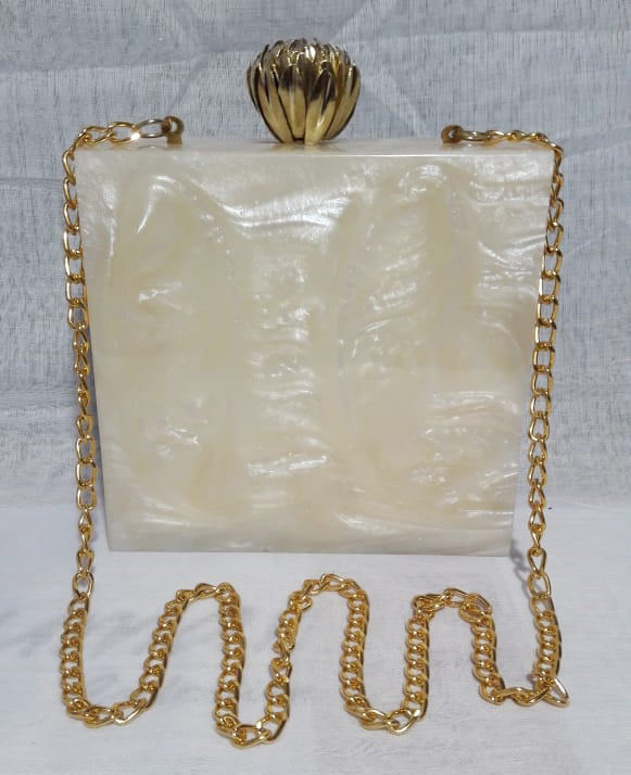 white resin clutch