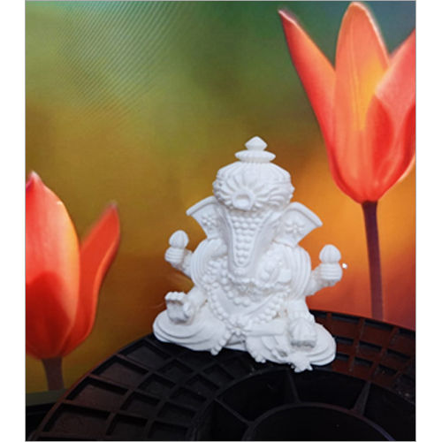 Washable 3D Printed Attractive Lord White Ganesha