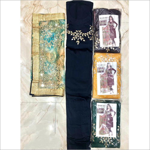 Ladies Designer Unstitched Suit - Cotton Material, Casual Dress Type | Available in Different Colors
