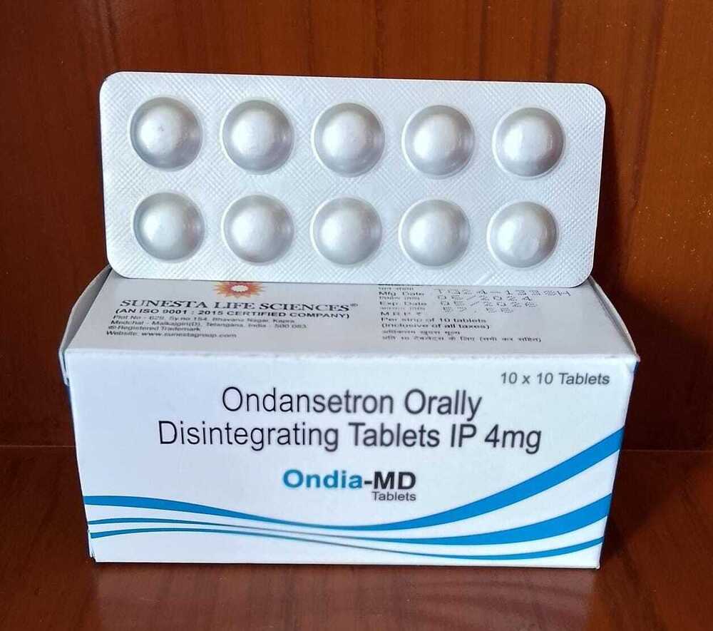 Ondansetron Tablets - 4mg Orally Disintegrating Tablets | 10x10 PCD Packaging, Store In A Cool And Dark Place, Quantity: 20