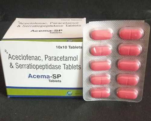 Aceclofenac, Paracetamol And Serratiopeptidase Tablet