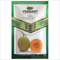 Muskmelon Seeds - Round Shape Fruit 1.5-2.0 Kg, 15% Sugar Content, Light Green Rind With Orange-red Flesh, Long Shelf Life, Hybrid 1