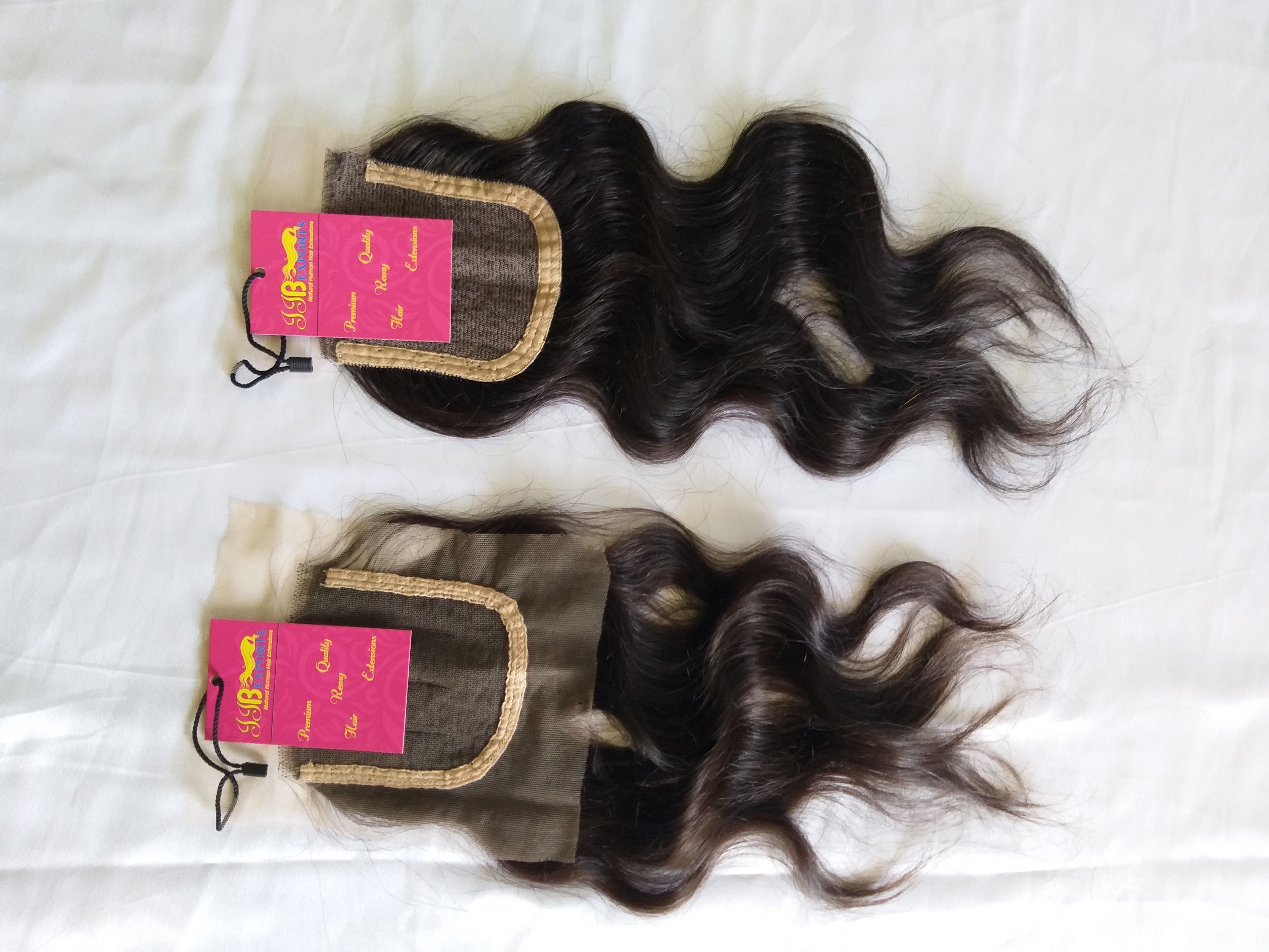 Top Quality Raw Virgin Natural Wavy Transparent HD Lace Closure Hair