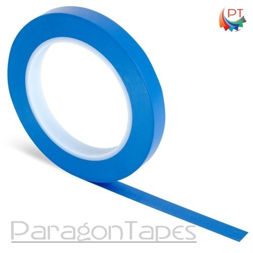 Blue Fineline Masking Tape - PVC, 55 Meter Length, 0-1250 mm Width, Blue Color, 150 Inch Thickness - Single-Sided Adhesive, Fine Line Definition