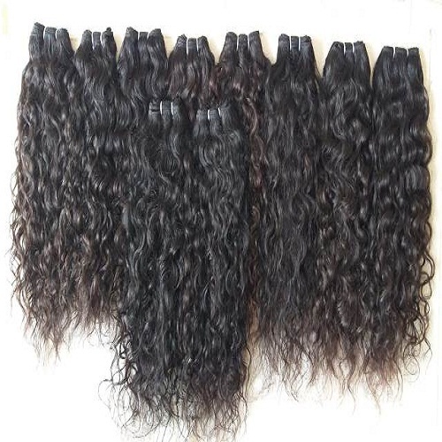Temple Donated Single Donor Curly Hair Extensions double Machine Weft