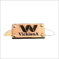 Printed Metal Logo Plate - Brass Material, Rectangle Shape, Thickness 3 mm | Rigid Hardness, Various Sizes Available, Printed Pattern Design