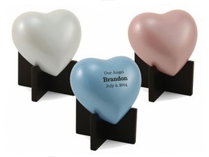 All Metal Heart Urn For Ashes