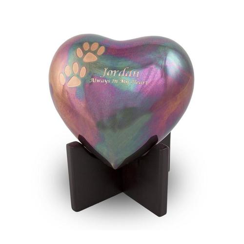 Bronze Pet Heart Urn For Ashes
