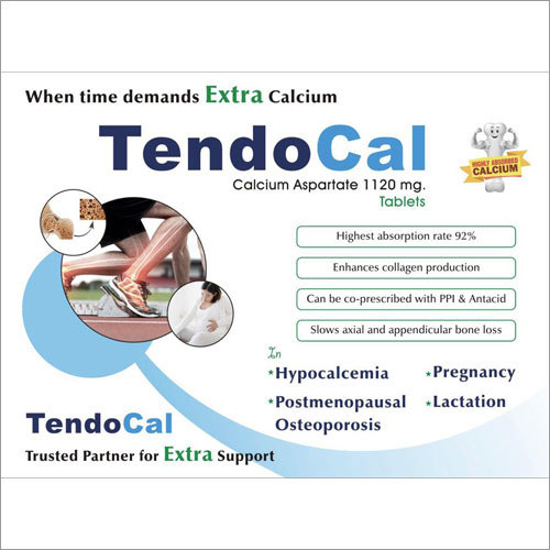 1120 Mg Tendocal Calcium Aspartate Tablets