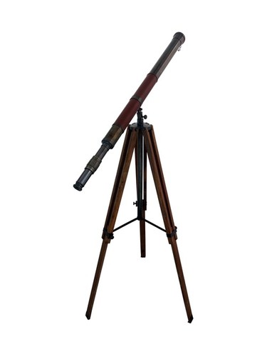 Brass Antique Telescope with wooden Stand