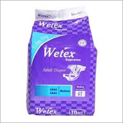 Multicolor Medium Pack Of 10 Wetex Supreme Adult Diaper