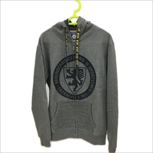 Grey Mens Full Sleeve Hoodie