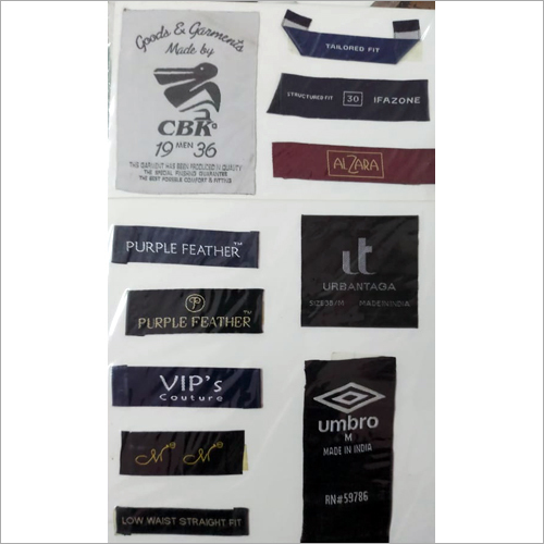 Multicolor Printed Fabric Garment Label