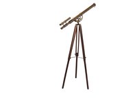 Floor Standing Antique Brass master Telescope with wooden stand 39 Inch