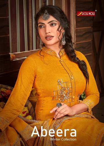 Multi Color Roli Moli Abeera Paityala Style Pashmina Winter Suits