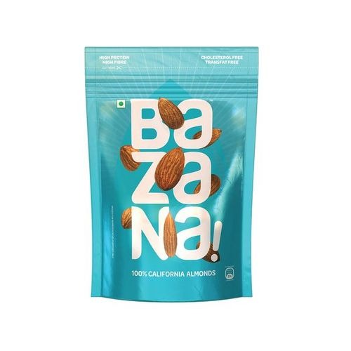 Bazana Raw Almonds 250gms - Color: Brown