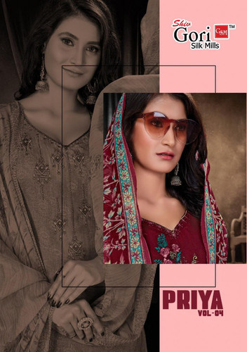Priya Vol-4 Heavy Indonasian Cotton Nagative Print With Fancy Gala Work Suits Catalog